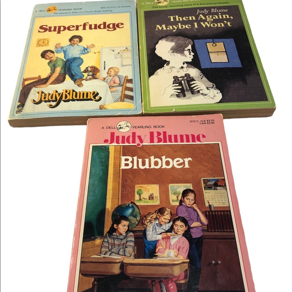 Vintage Judy Blume Books 1970-1980 Superfudge Blubber Then Again maybe